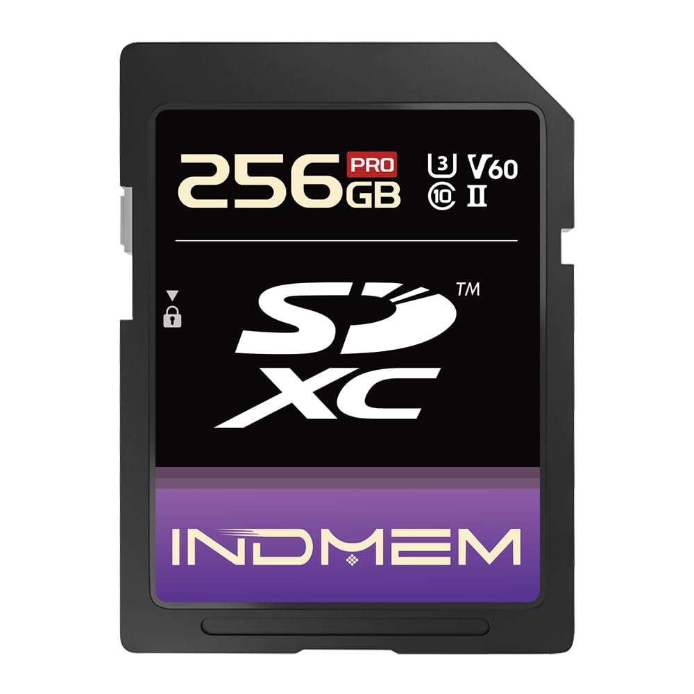 256GB UHS-II V60 U3 SDXC Memory Card, High Speed SD Card with 280MB/s Max Read Speed, Professional Storage for 4K/6K Video Camera